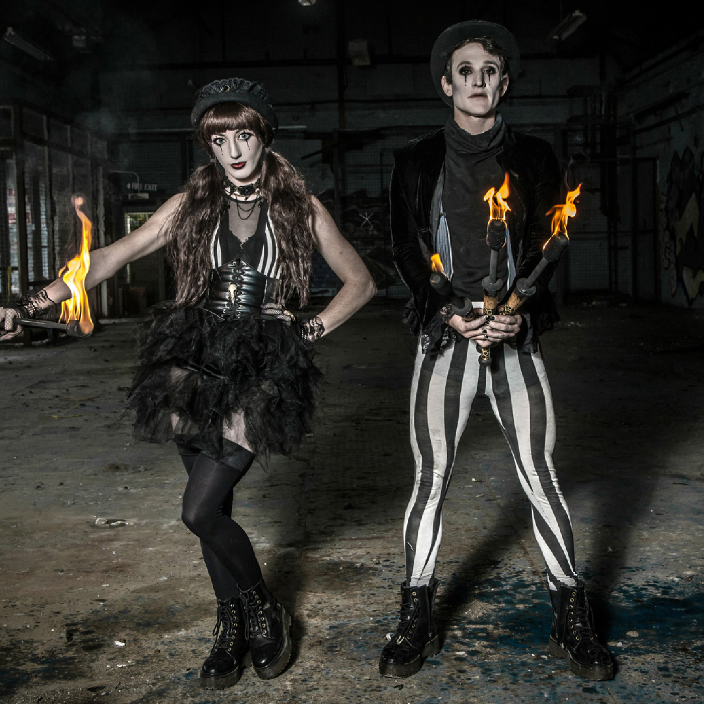 Fire Juggling Clubs and Torches