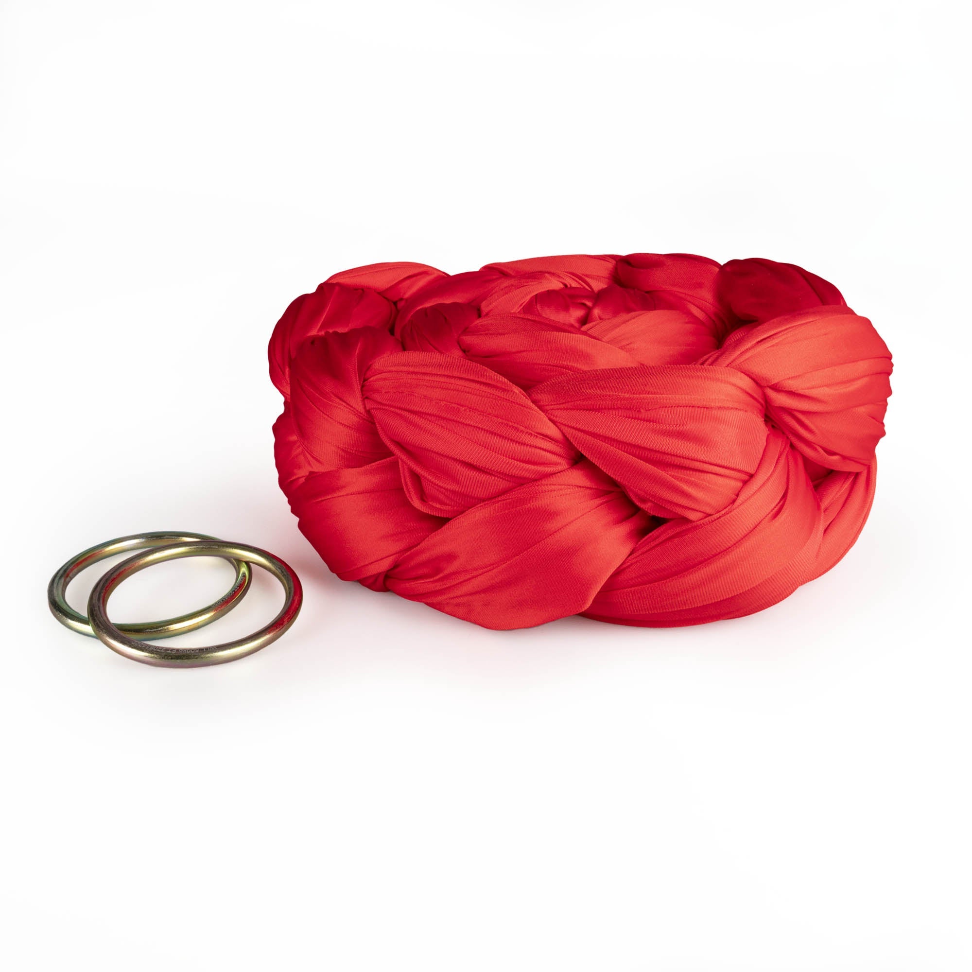 Prodigy 6m red aerial yoga hammock daisy chained with rings