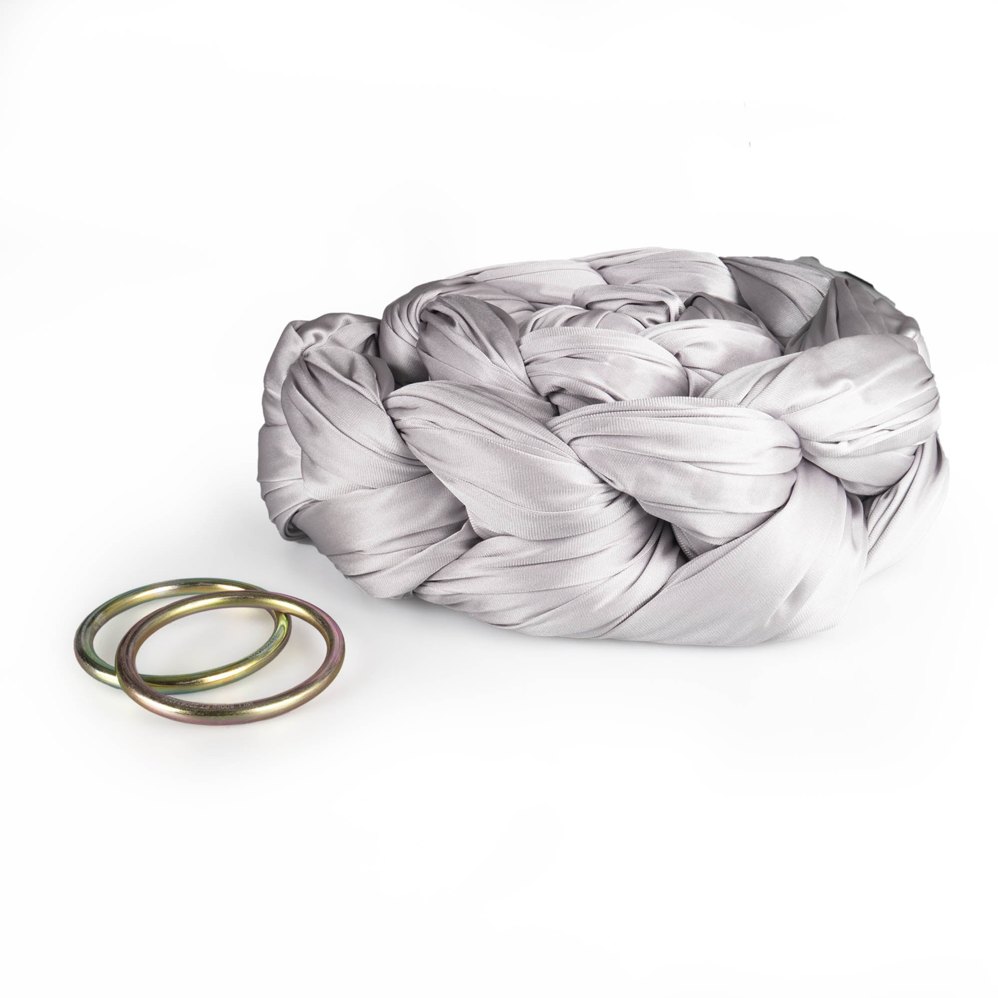 Prodigy 6m silver aerial yoga hammock daisy chained with rings