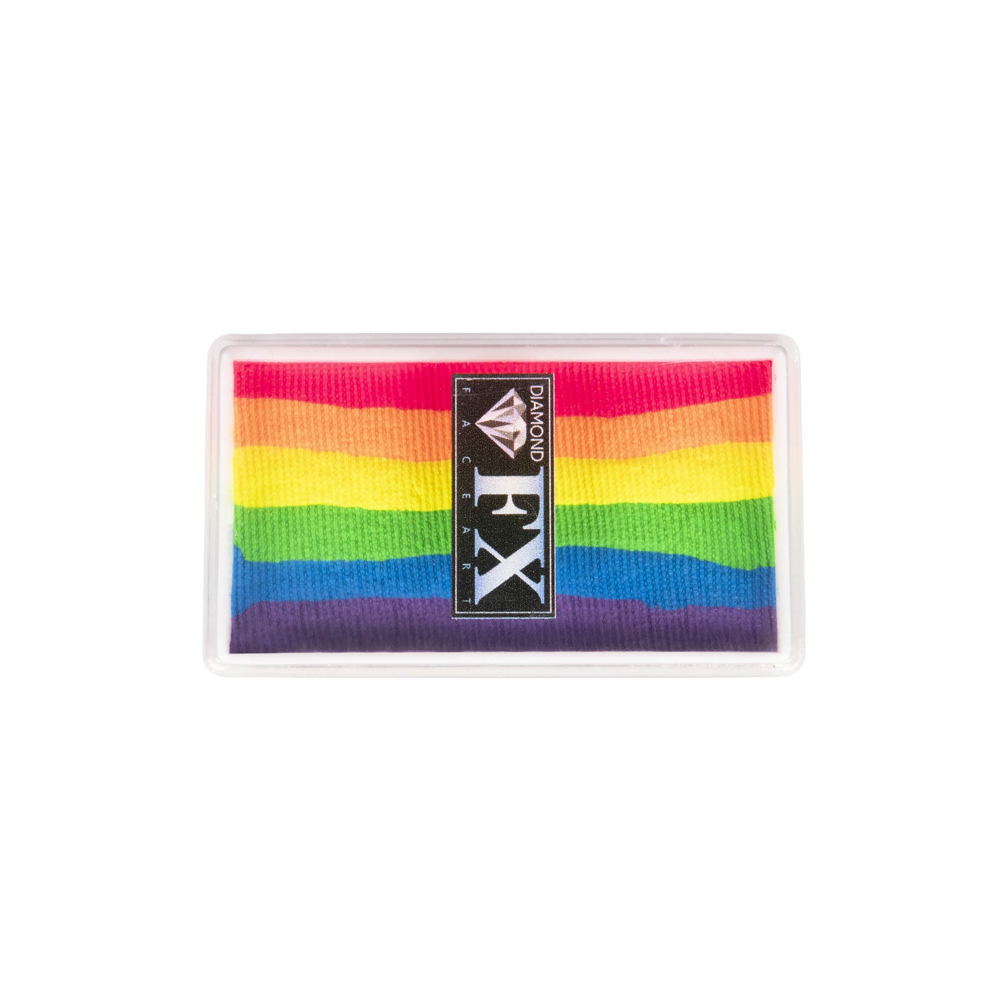 Diamond FX facepaint split cake Neon nights with case on