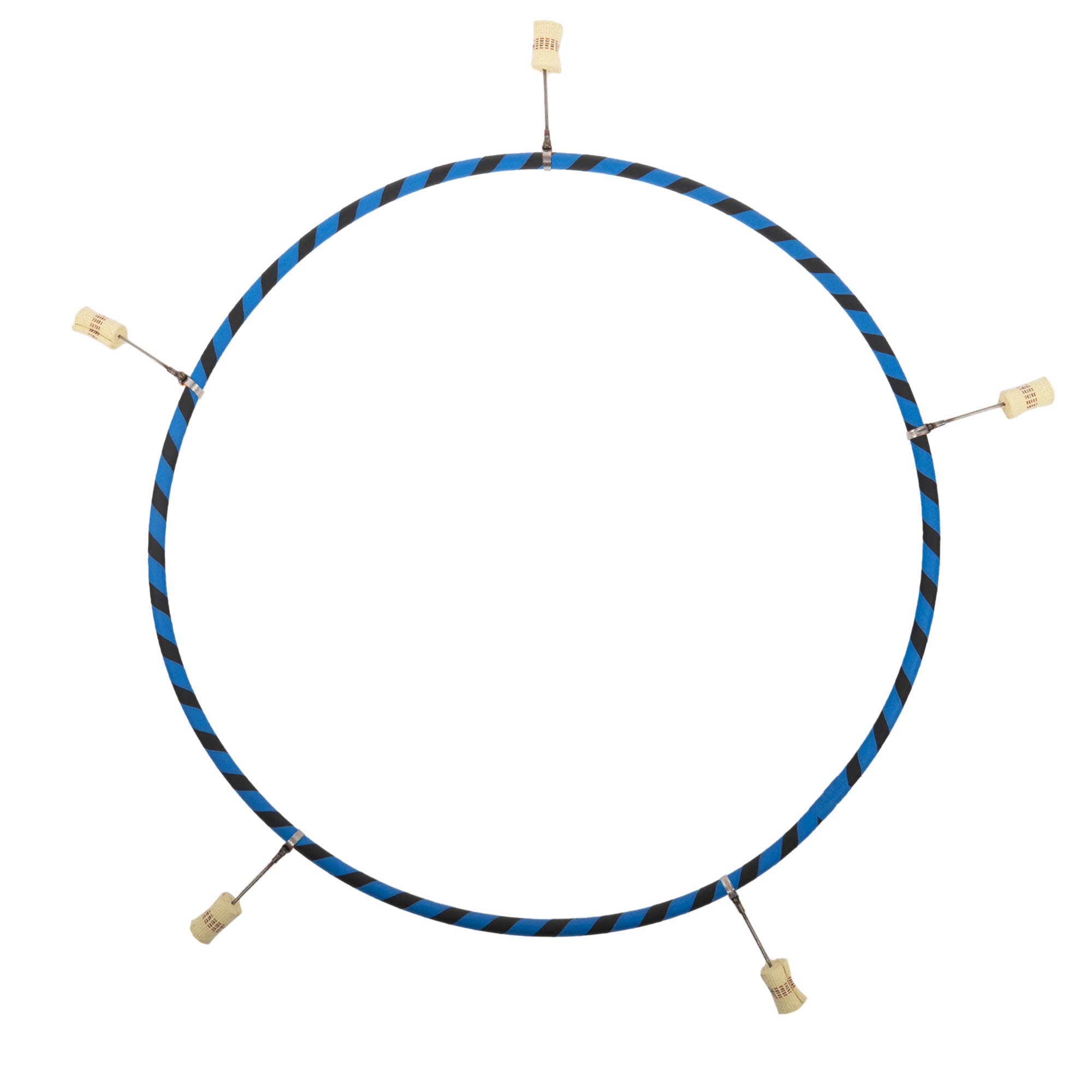 Blue and black echo travel hoop with 5 hot tips