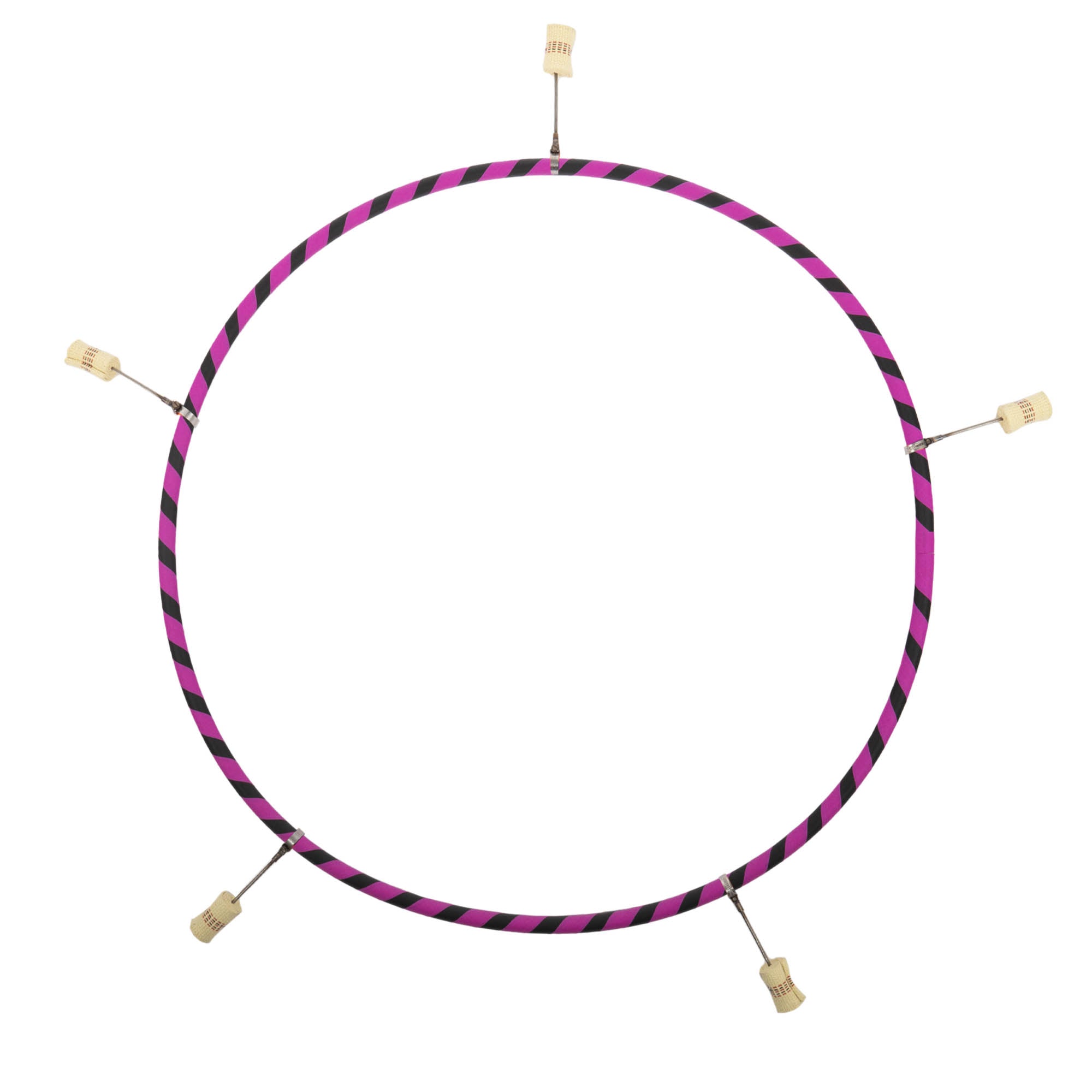 Pink and black echo travel hoop with 5 hot tips