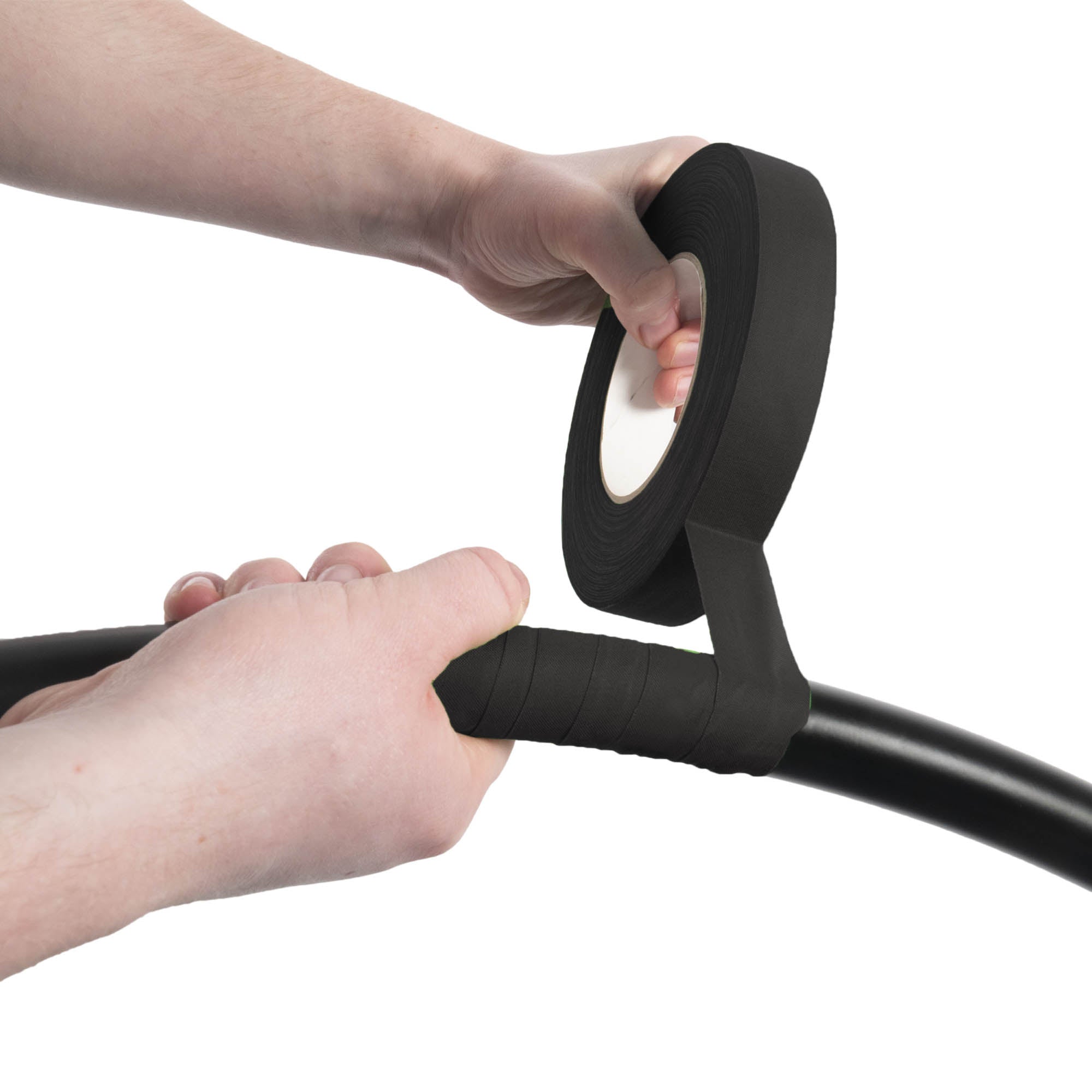 taping a hoop with 2.5cm wide tape