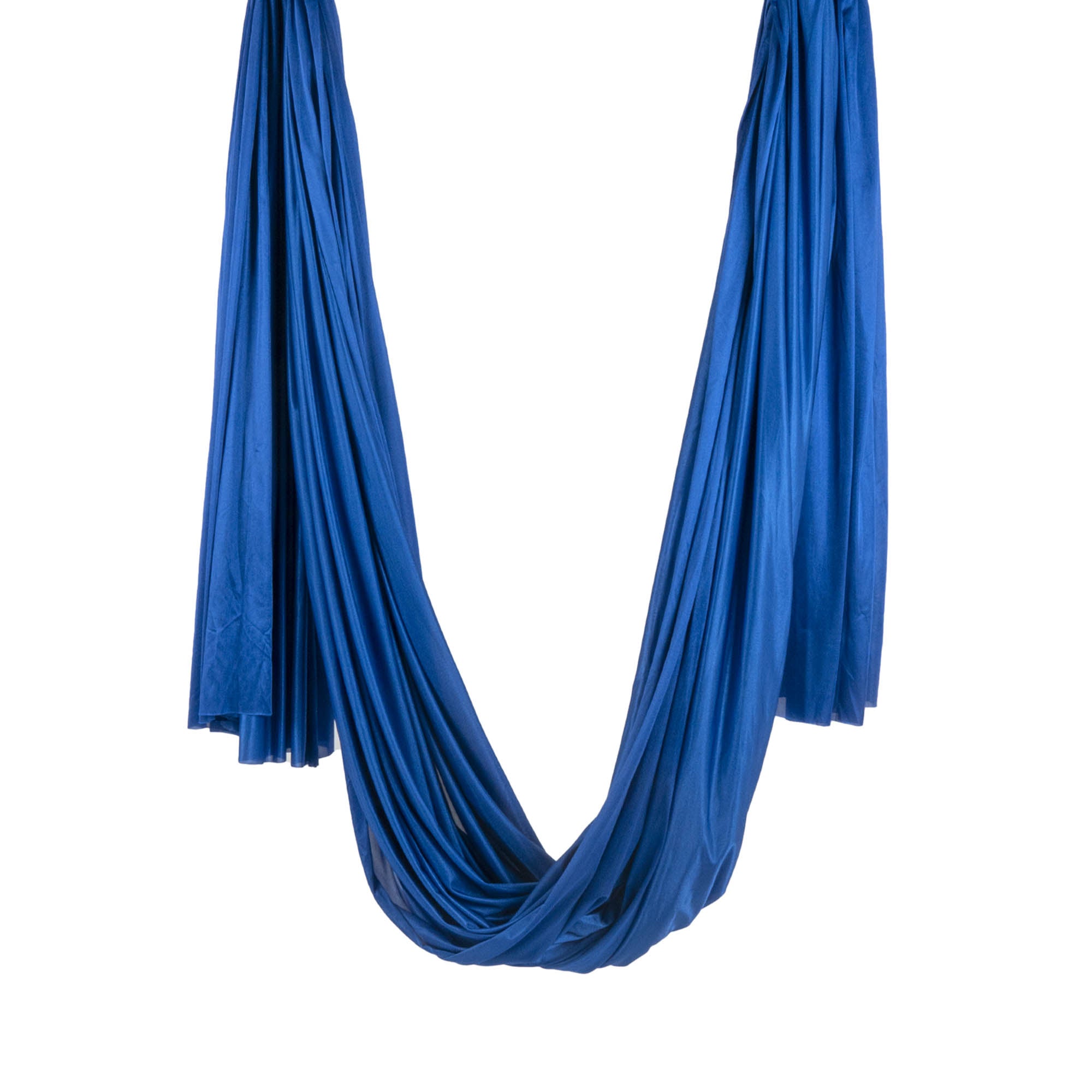Royal blue yoga hammock rigged