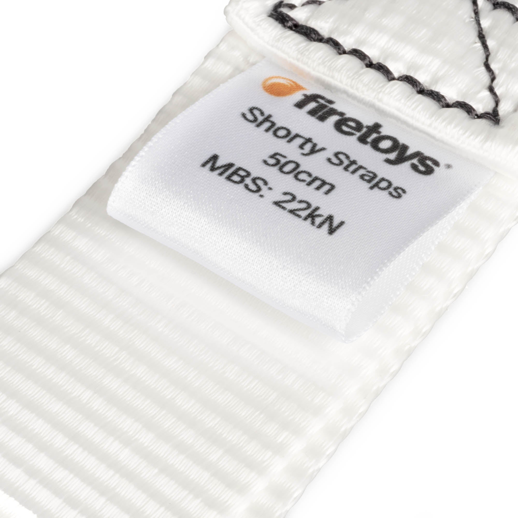 close up of the shorty strap label