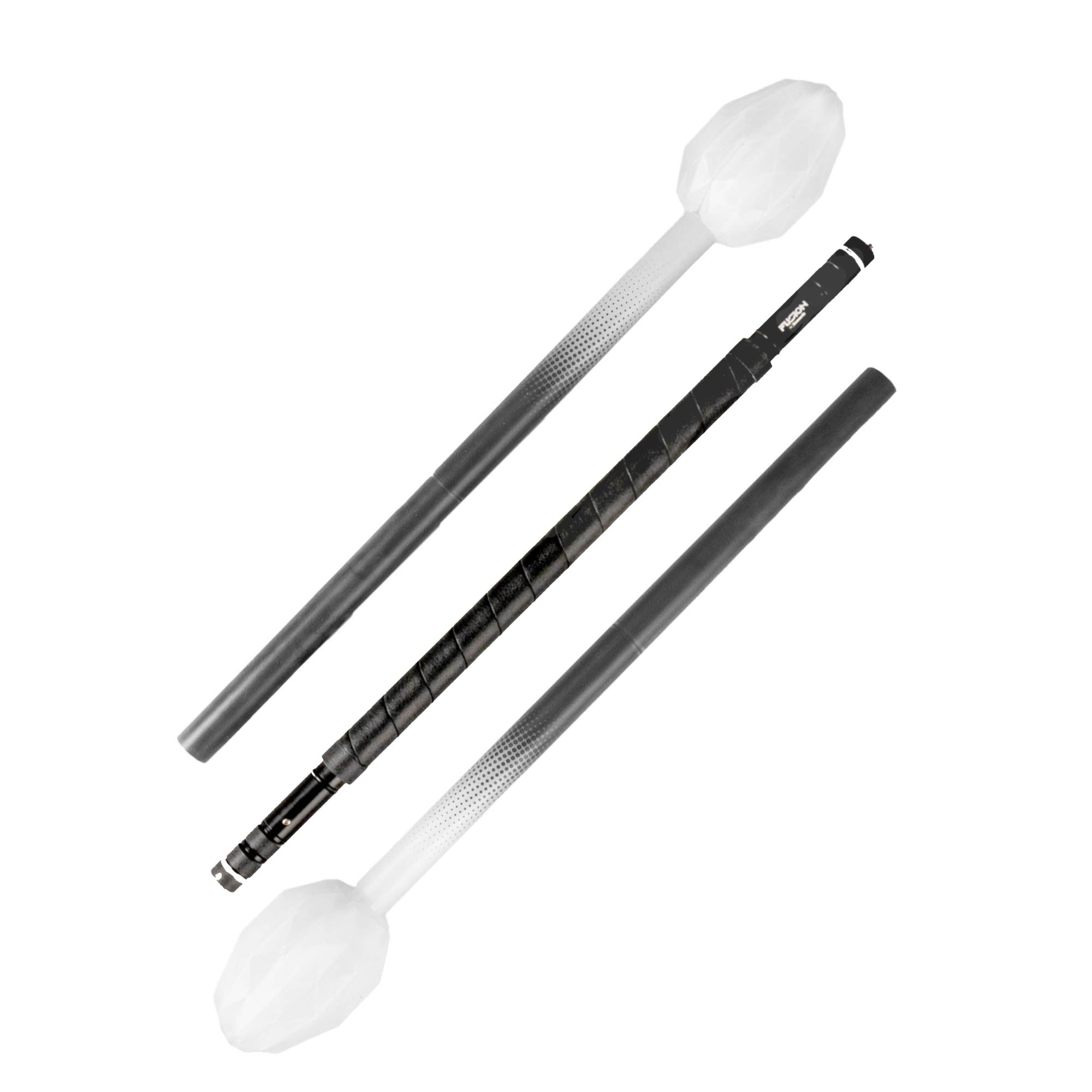 three part LED glow staff on white background