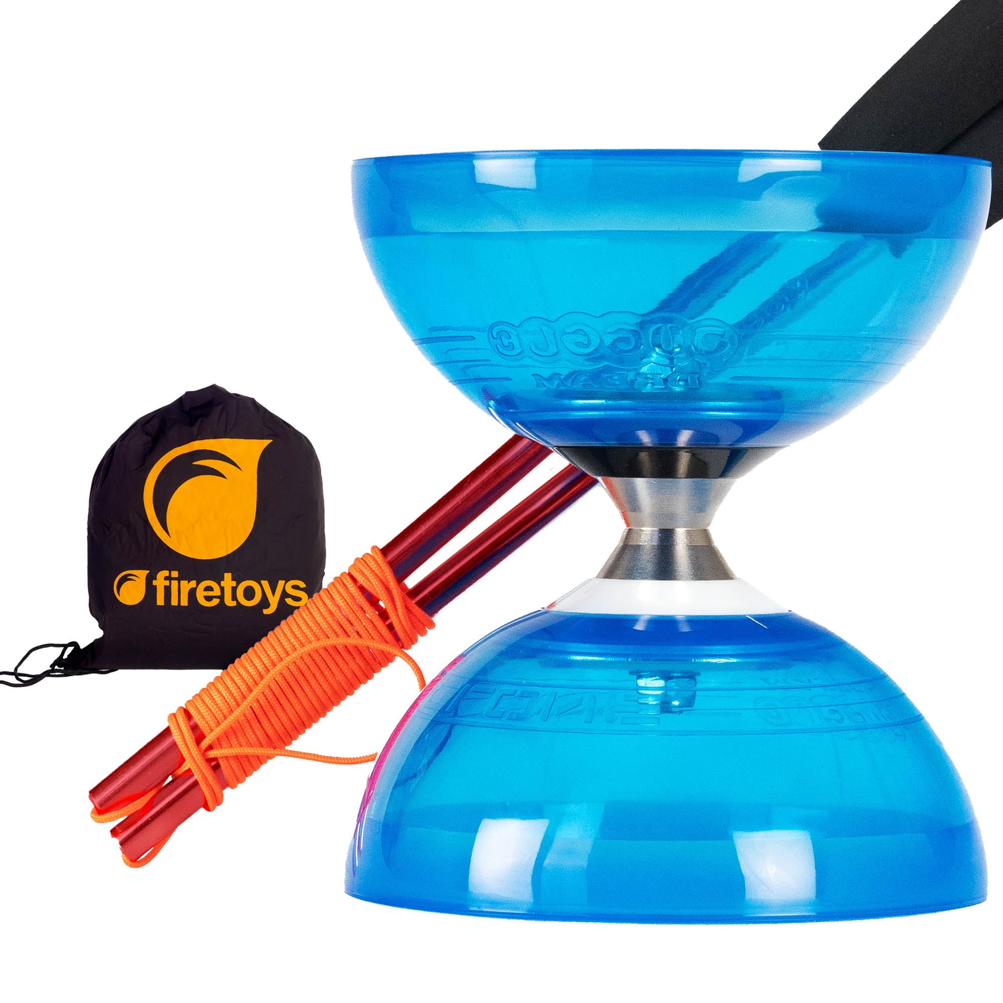 blue with red sticks