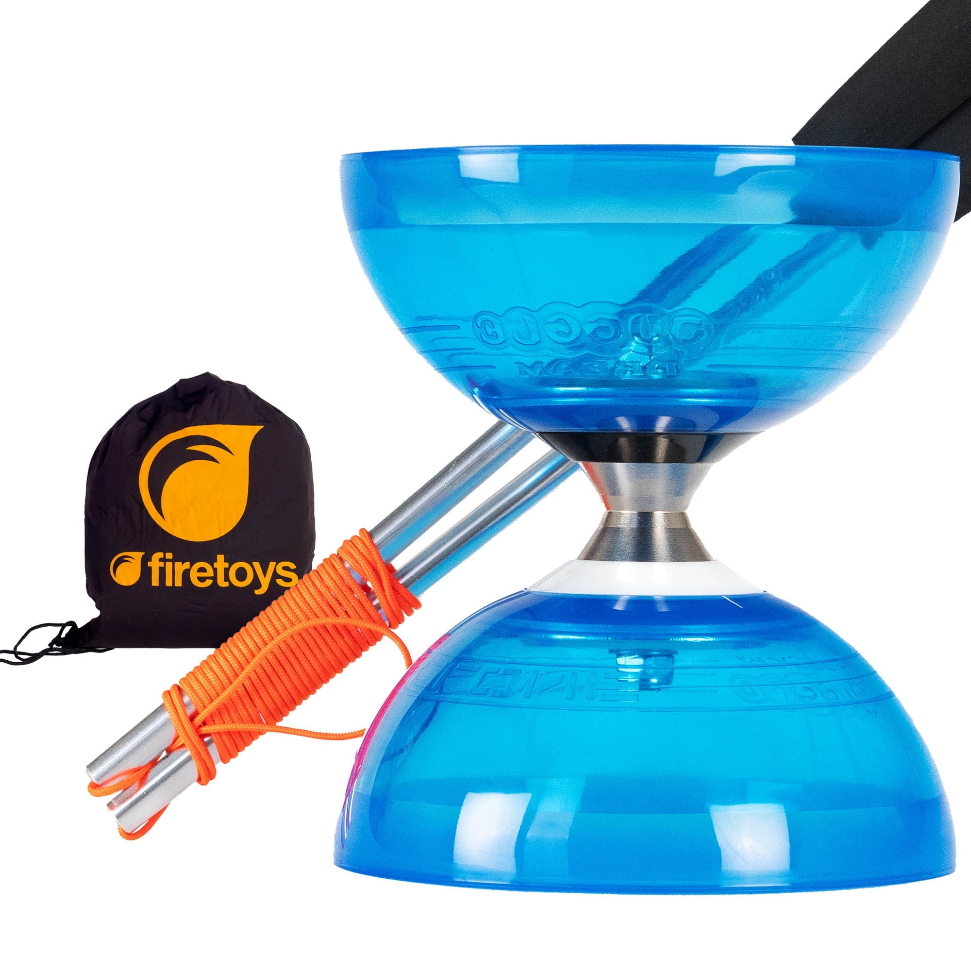 blue with silver sticks