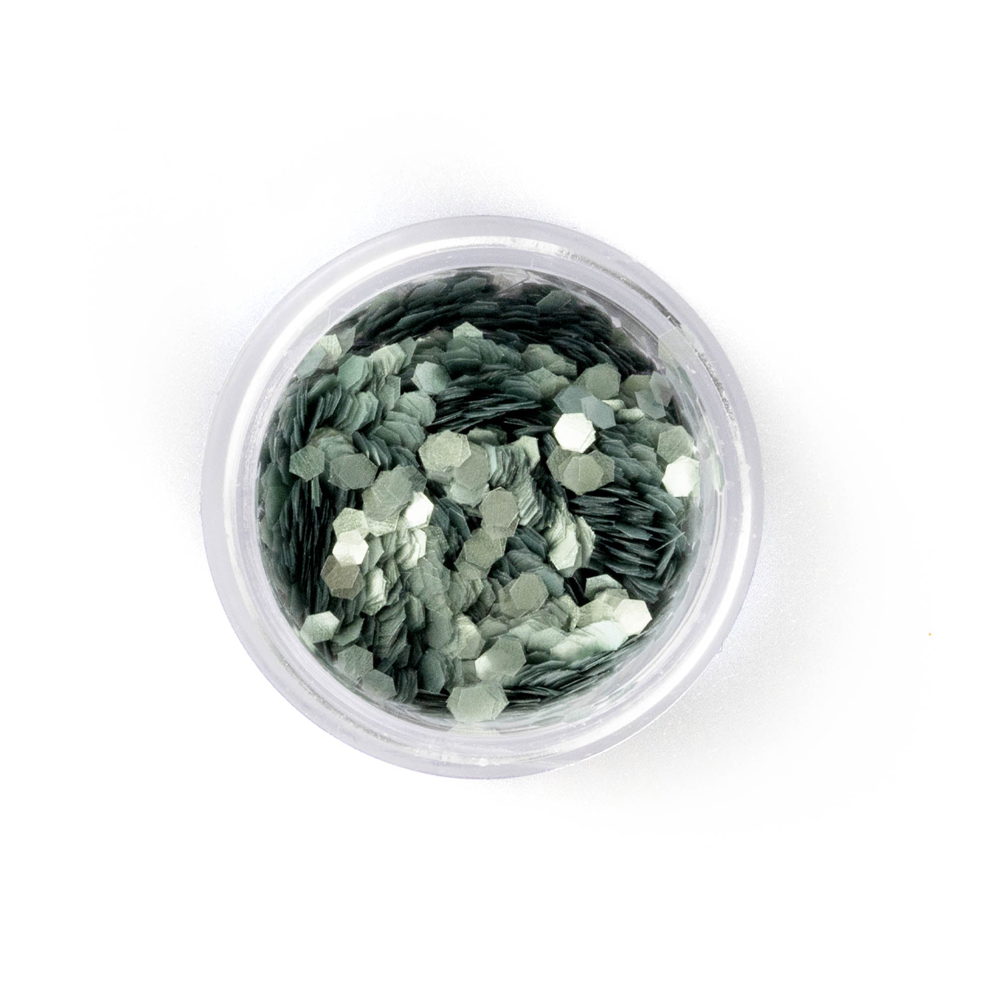 Sage glitter chunky above