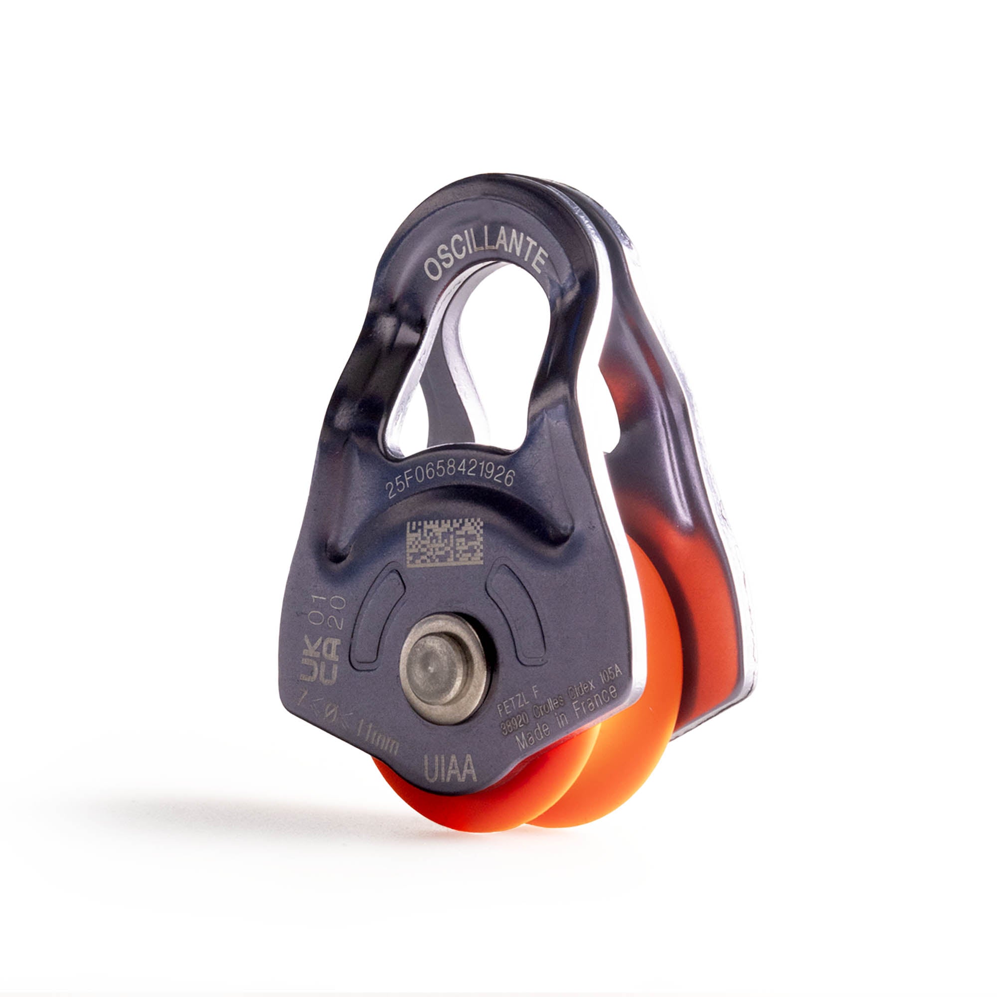 Petzl pulley oscillante at an angle