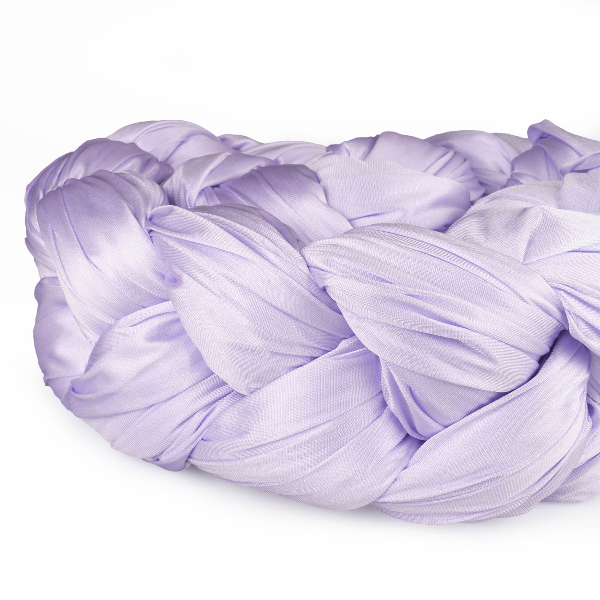 Lilac silk coiled