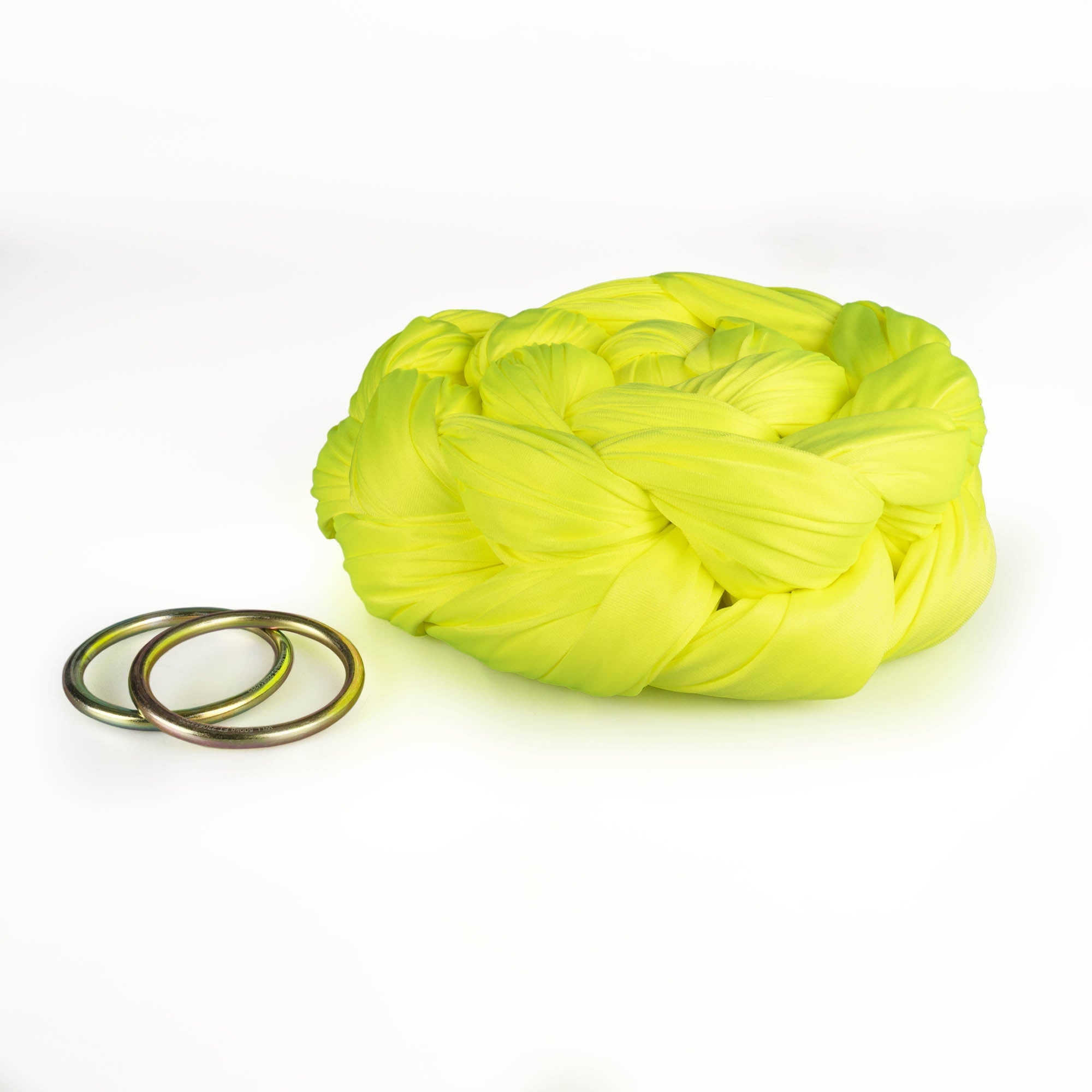 Prodigy neon yellow Aerial sling with O rings and bag daisy chained