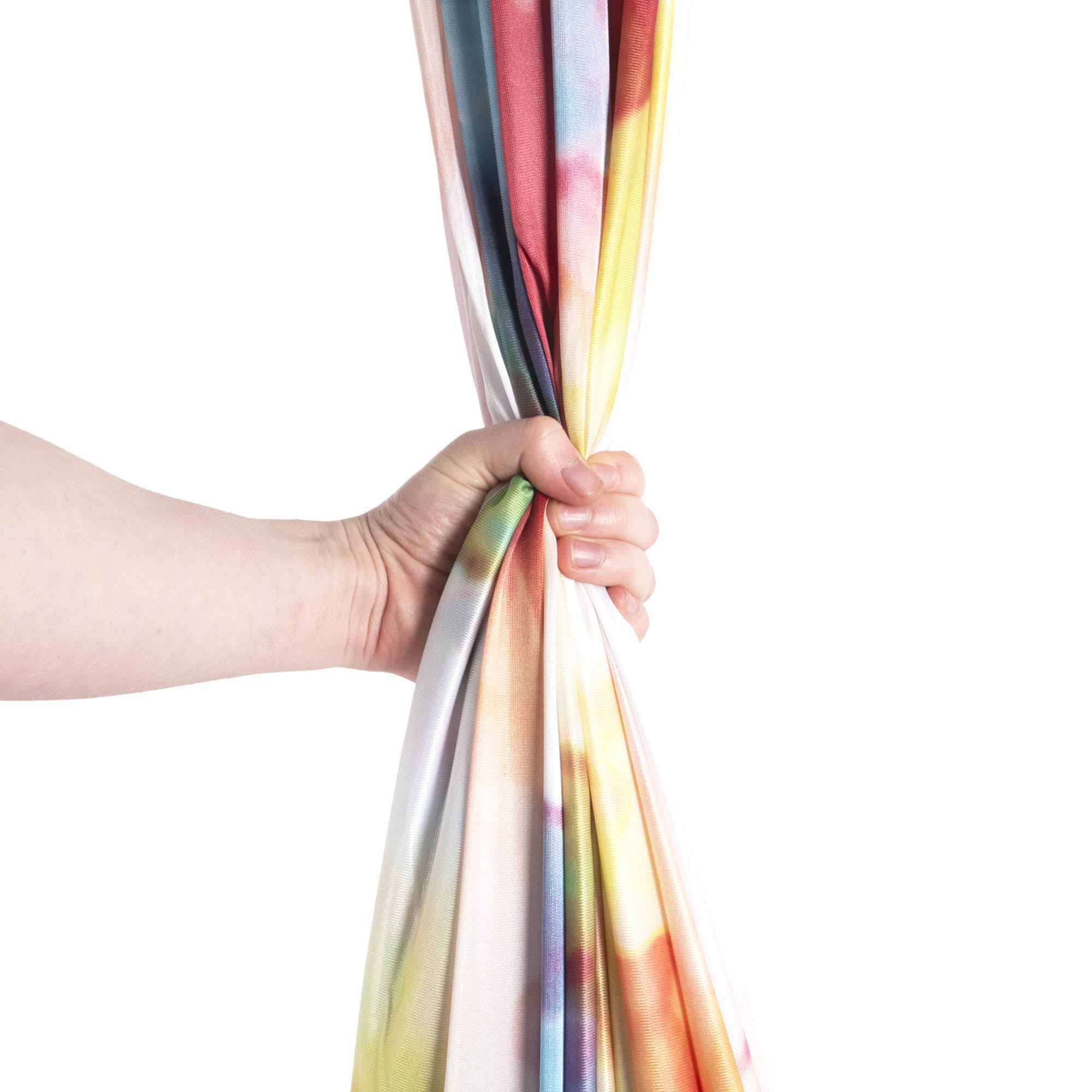 Watercolour splash silk in hand