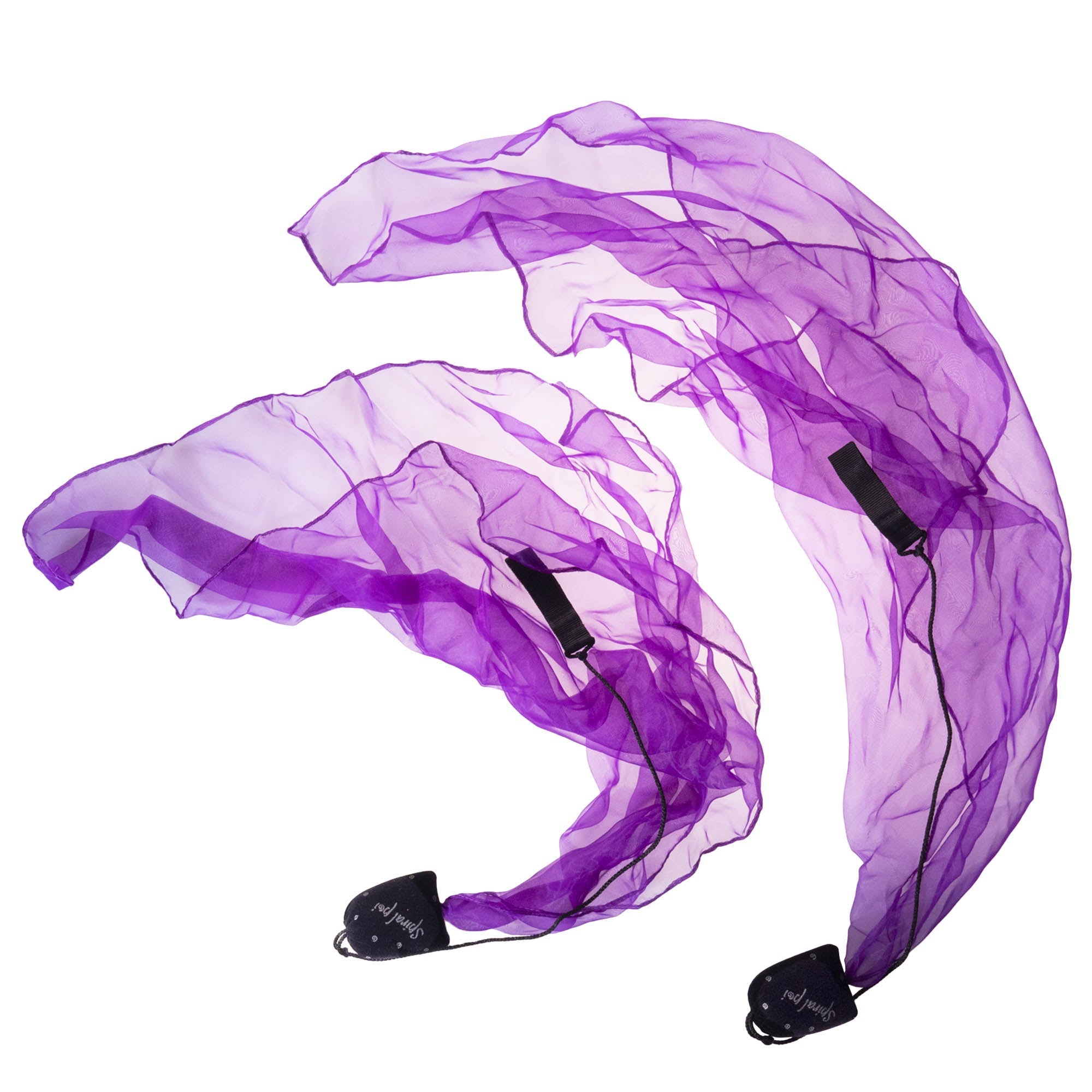 Pyropixie spiral poi purple curved layout