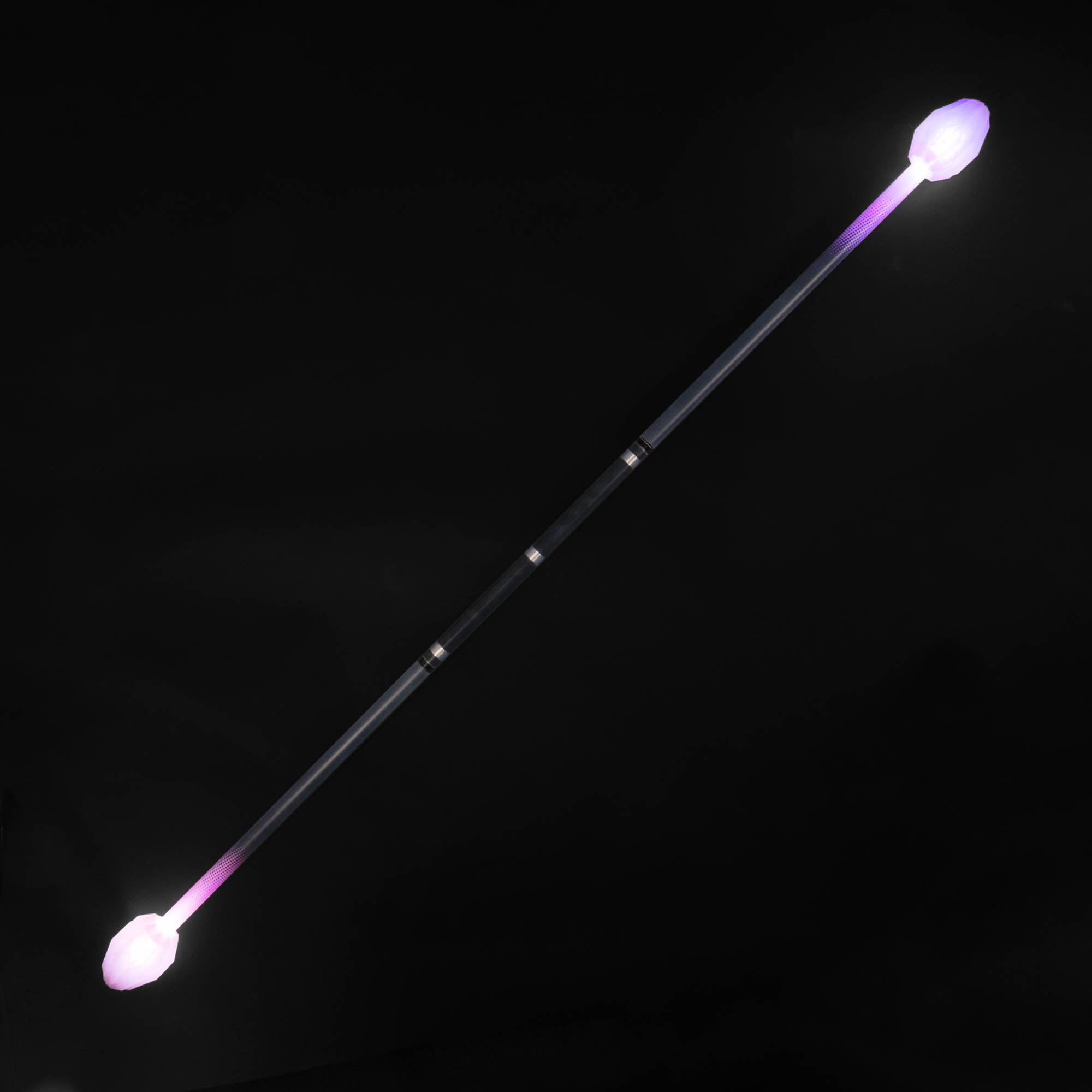 Led glow staff on black background