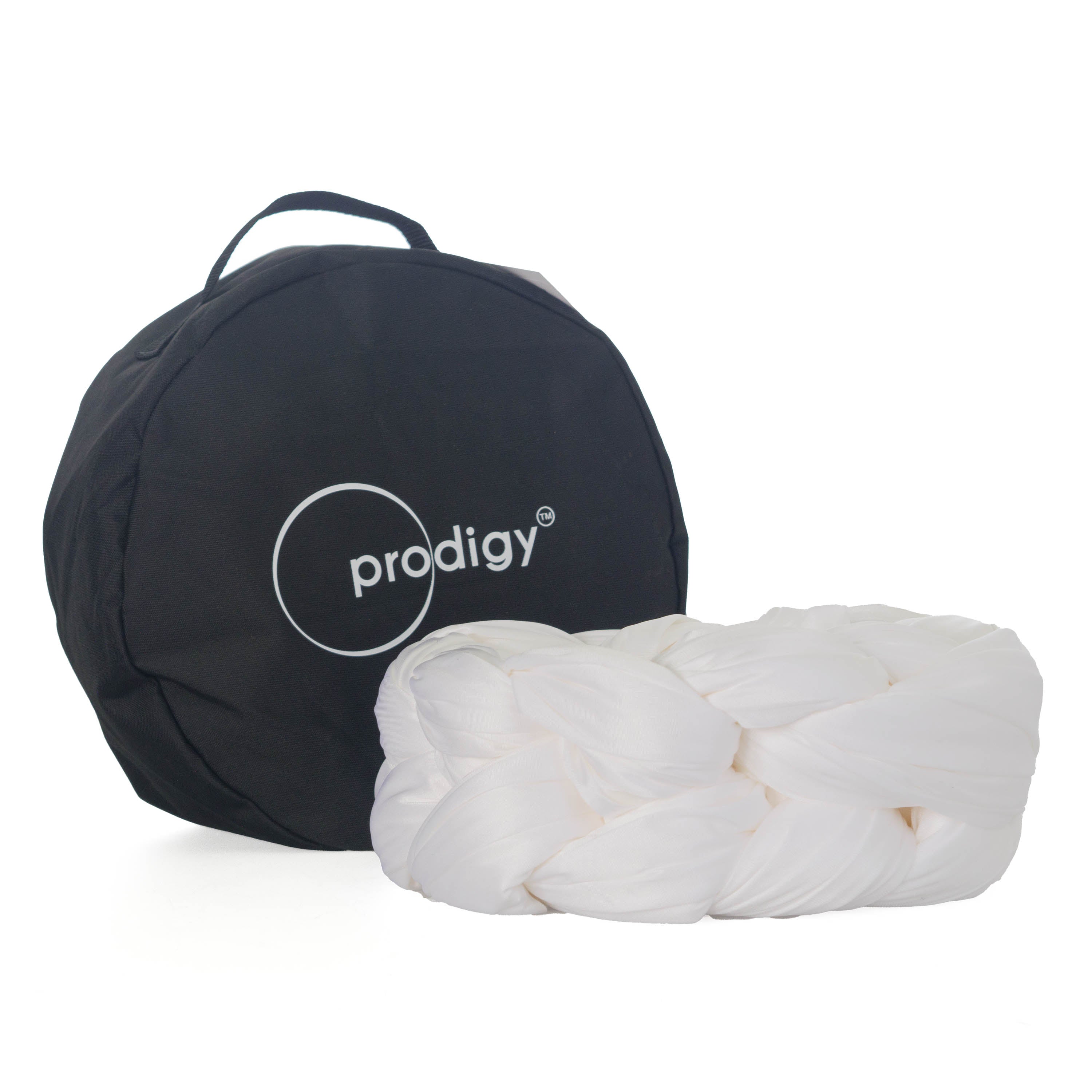 White Prodigy hammock tied next to bag