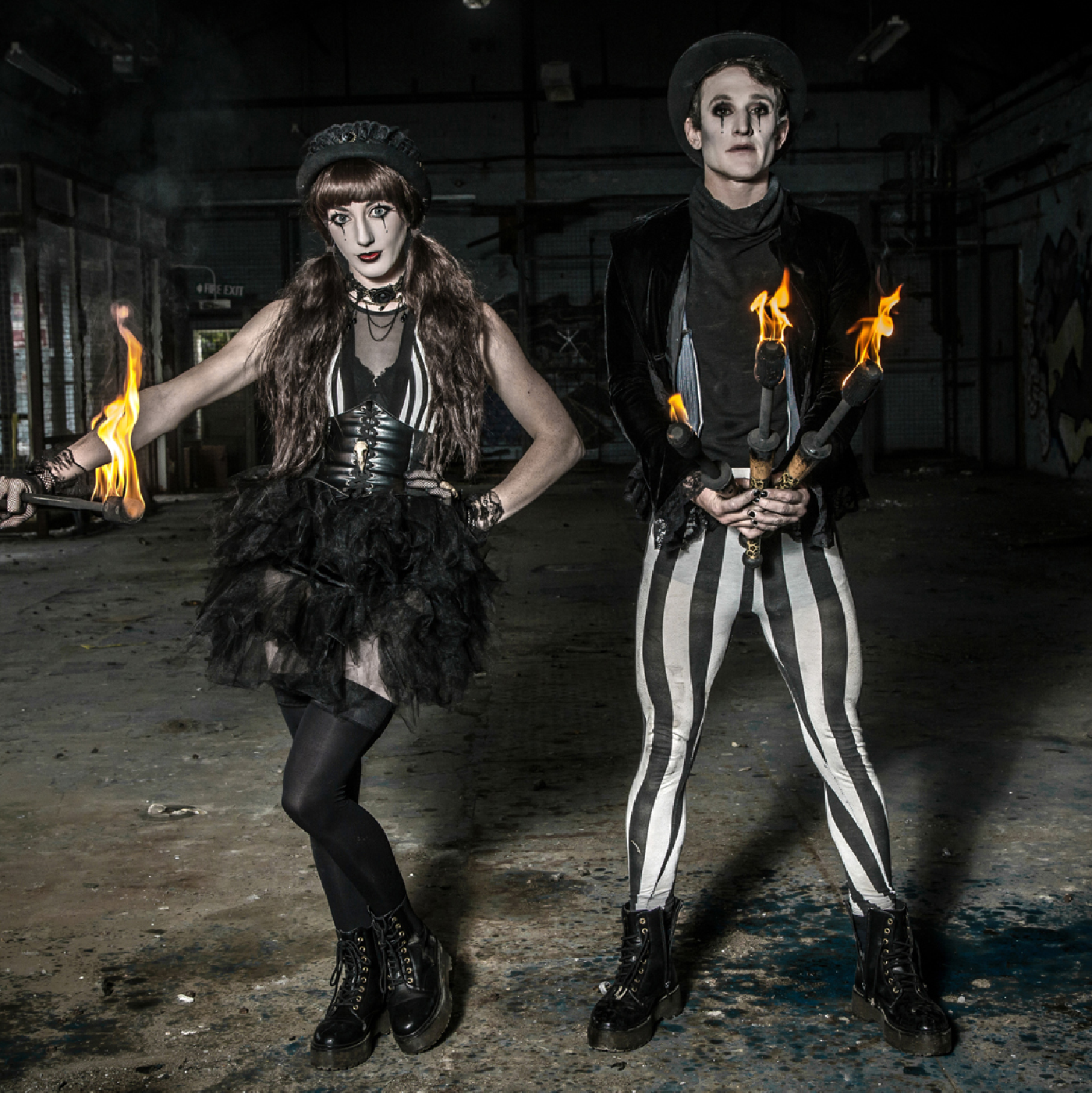 Fire Juggling Clubs and Torches