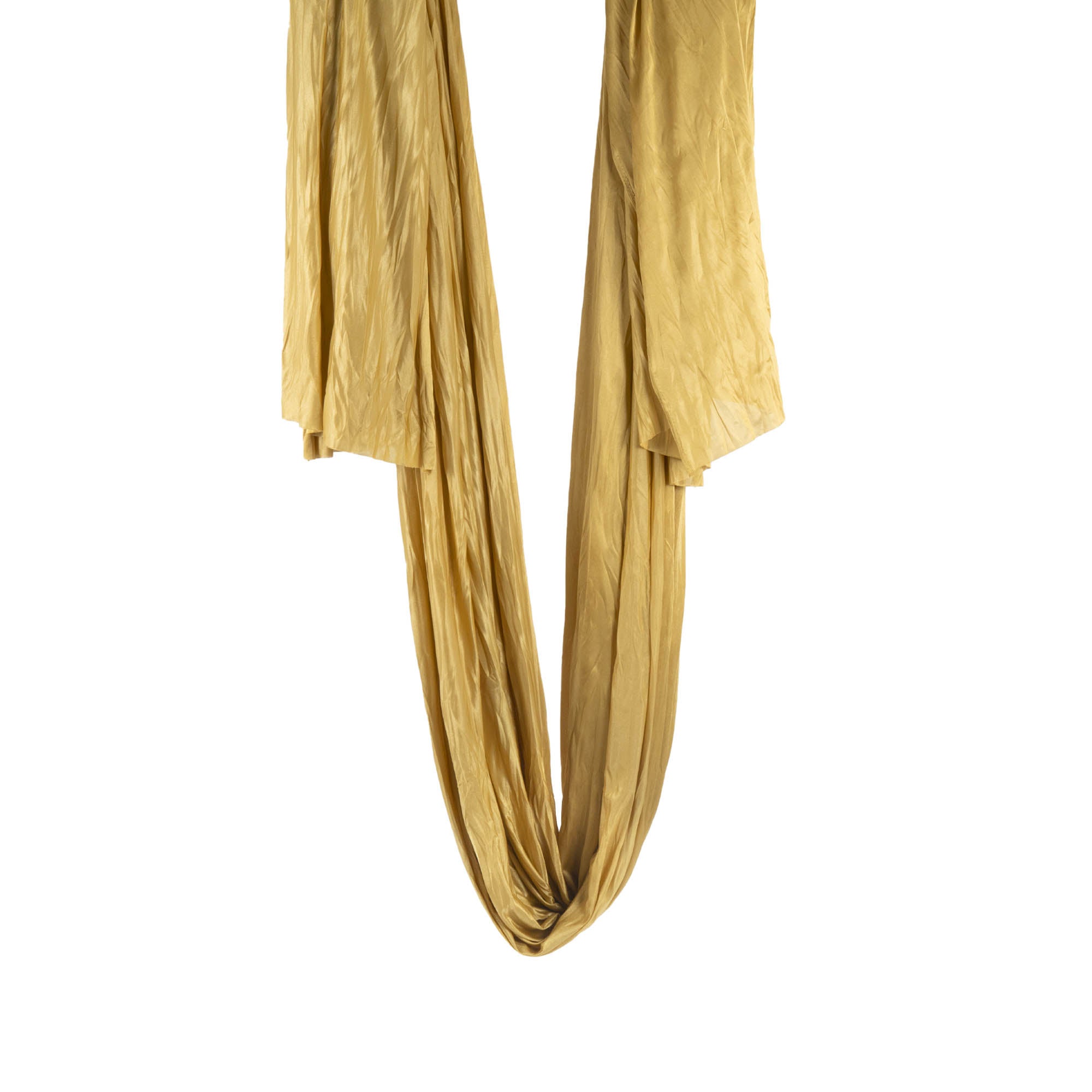 Prodigy 6m aerial yoga hammock in gold hanging
