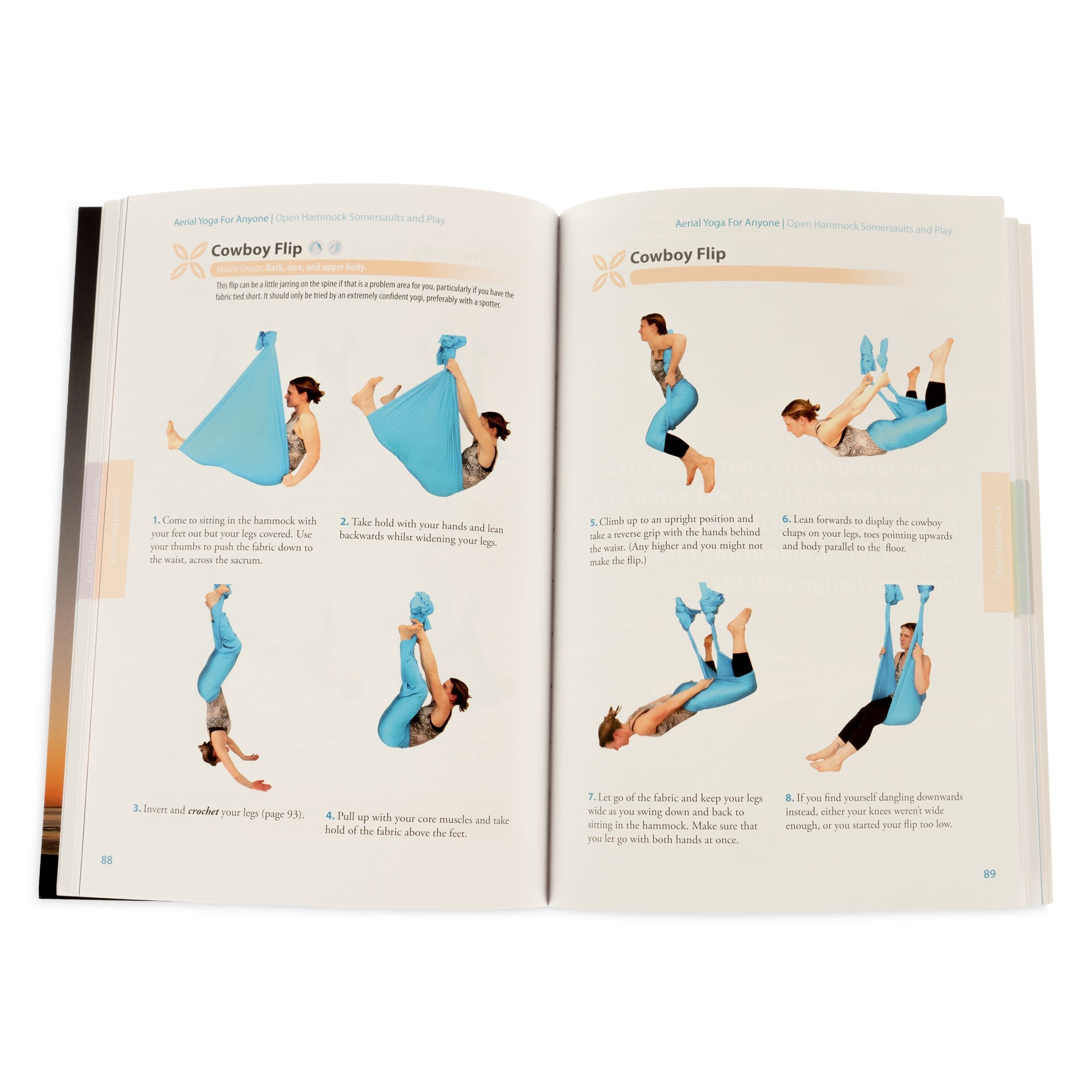 images demonstrating different yoga hammock poses