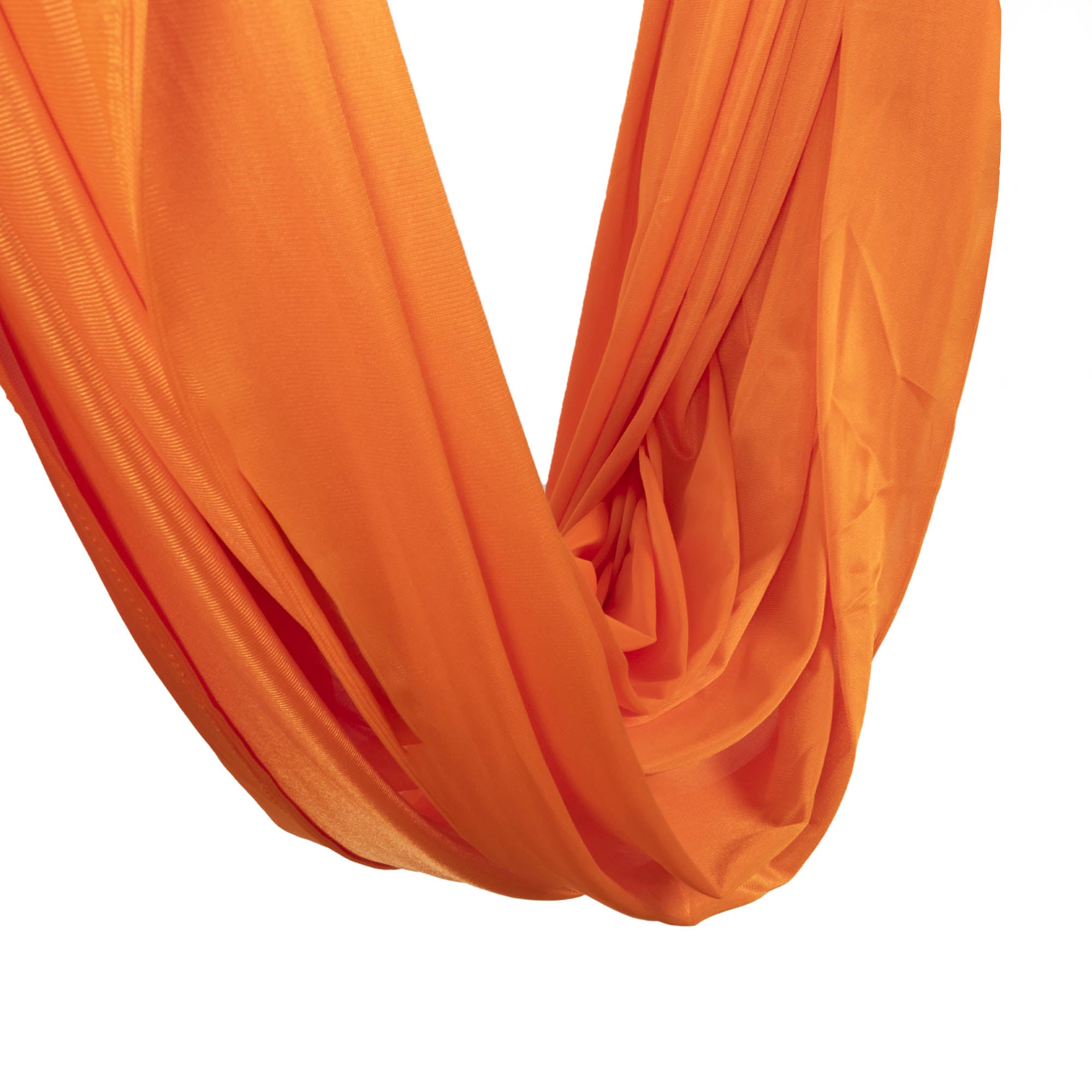 Orange yoga hammock close up