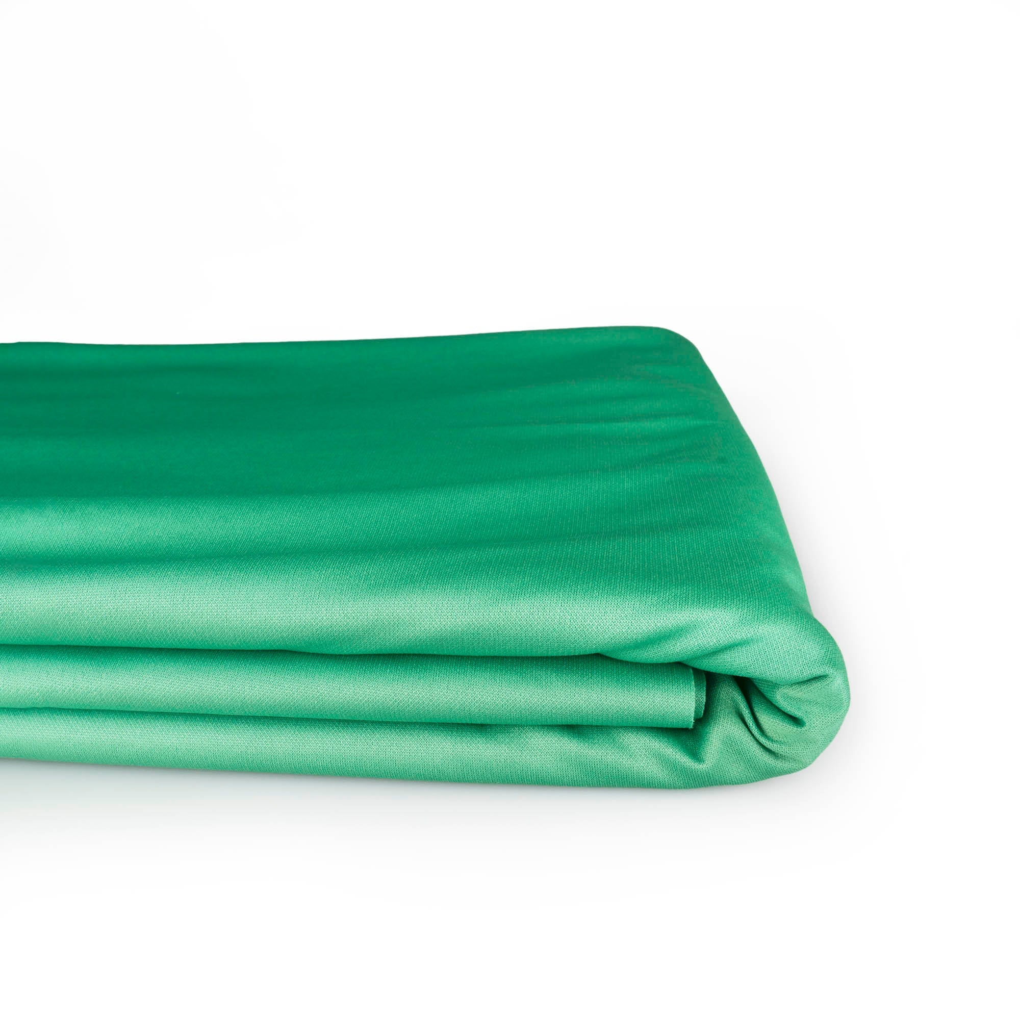 Kelly green silk folded