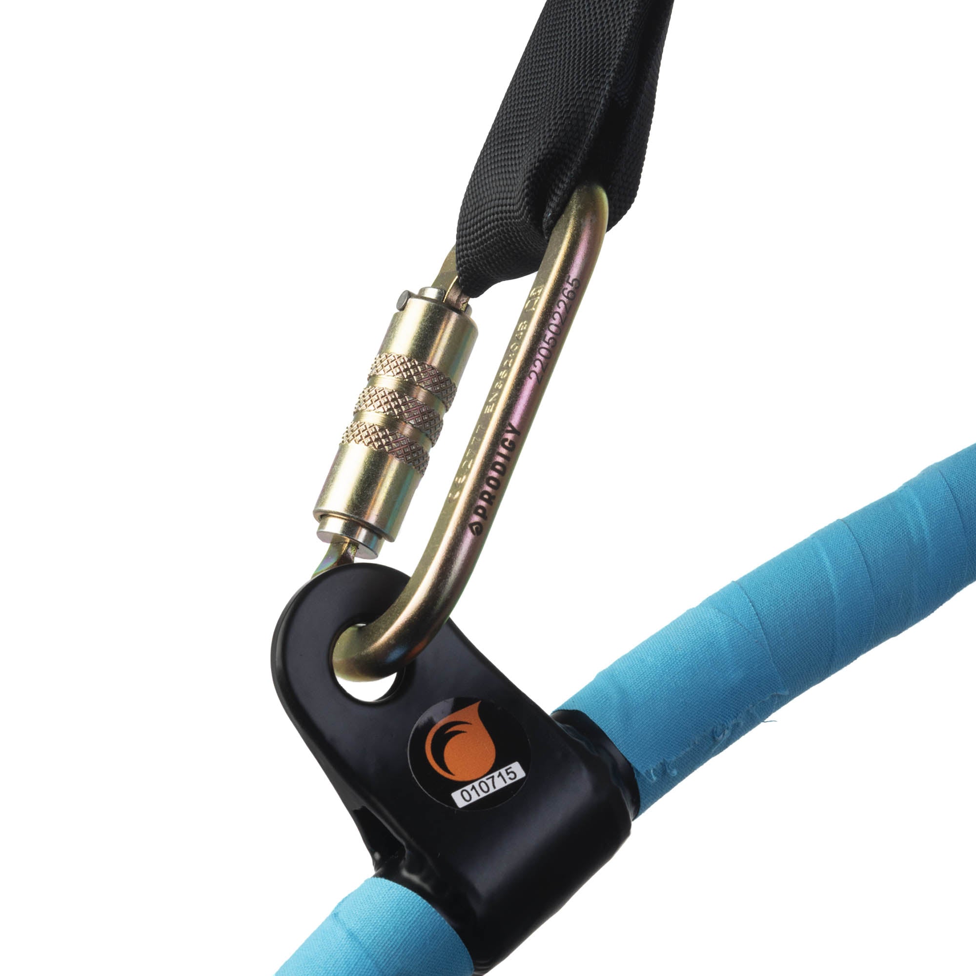 offset oval carabiner close up