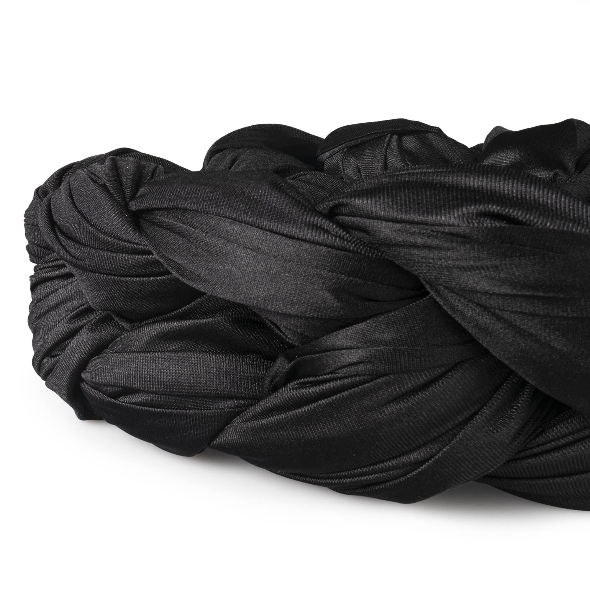 Black silk coiled