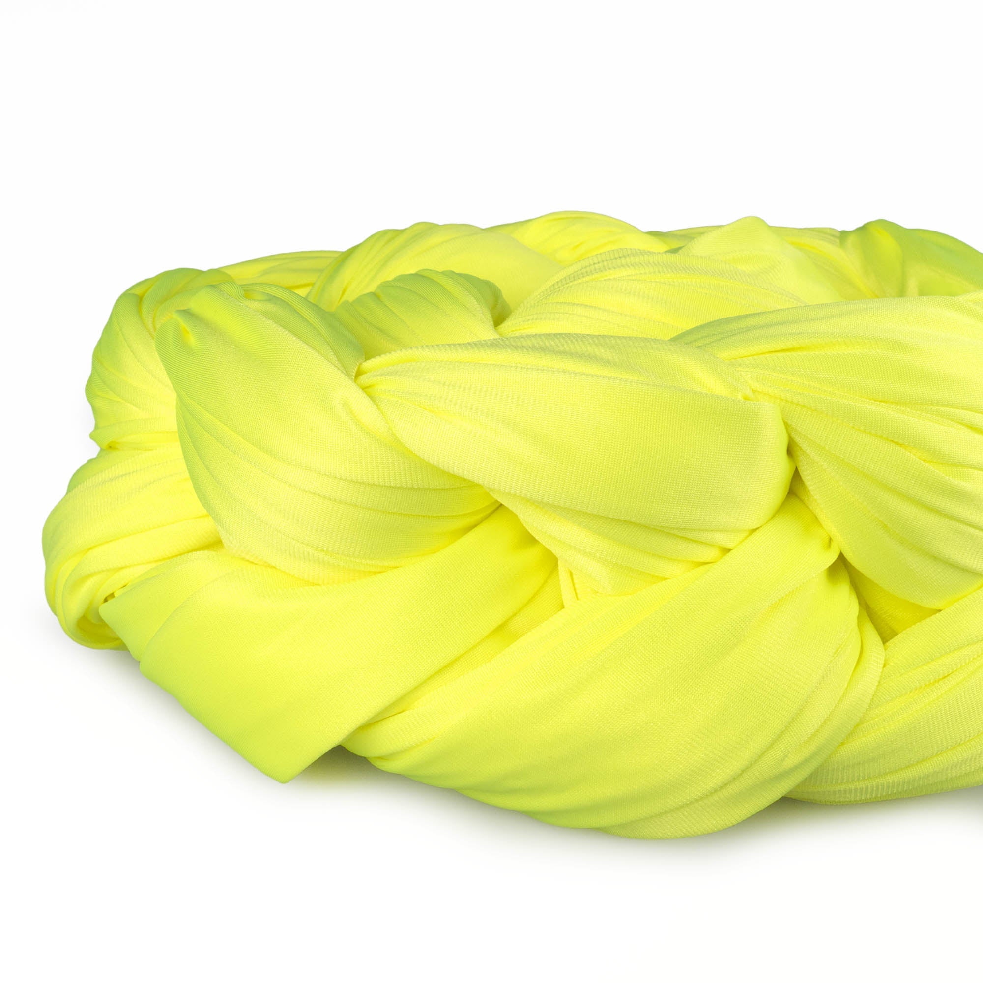 Neon yellow silk coiled