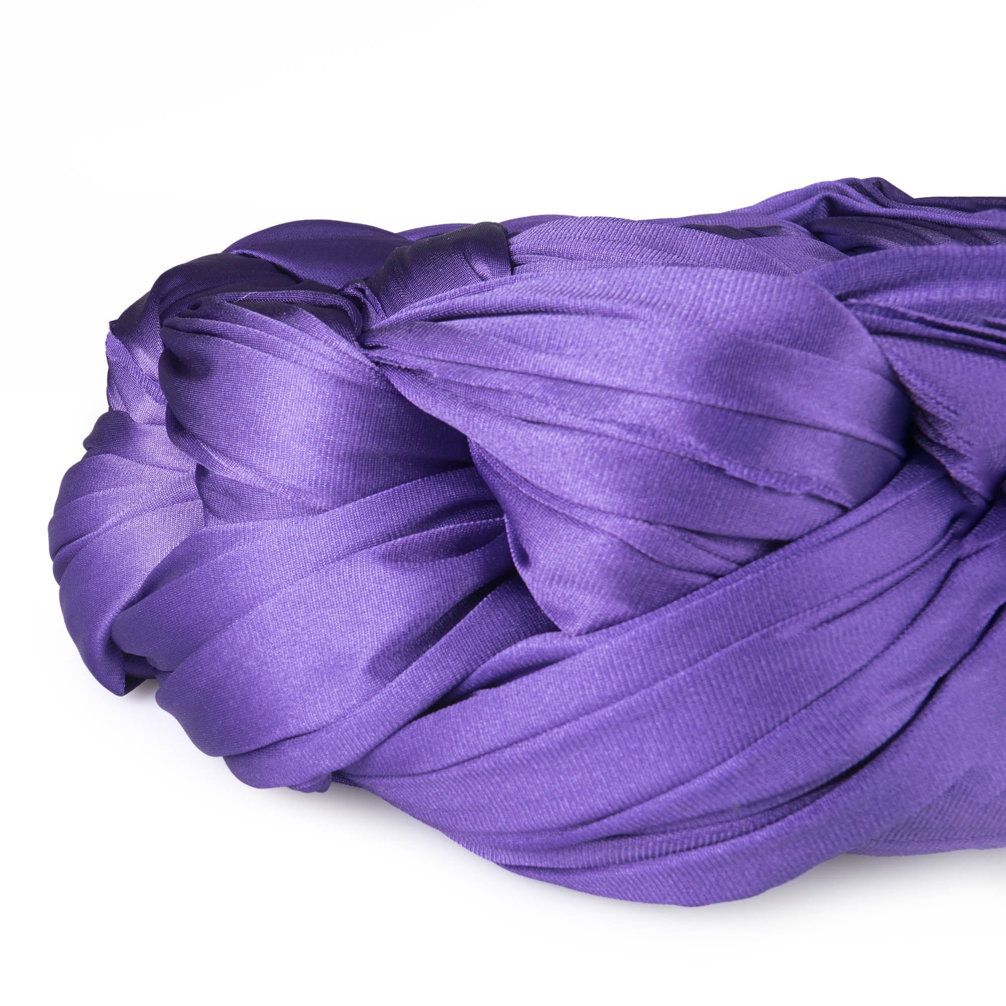 Purple silk coiled