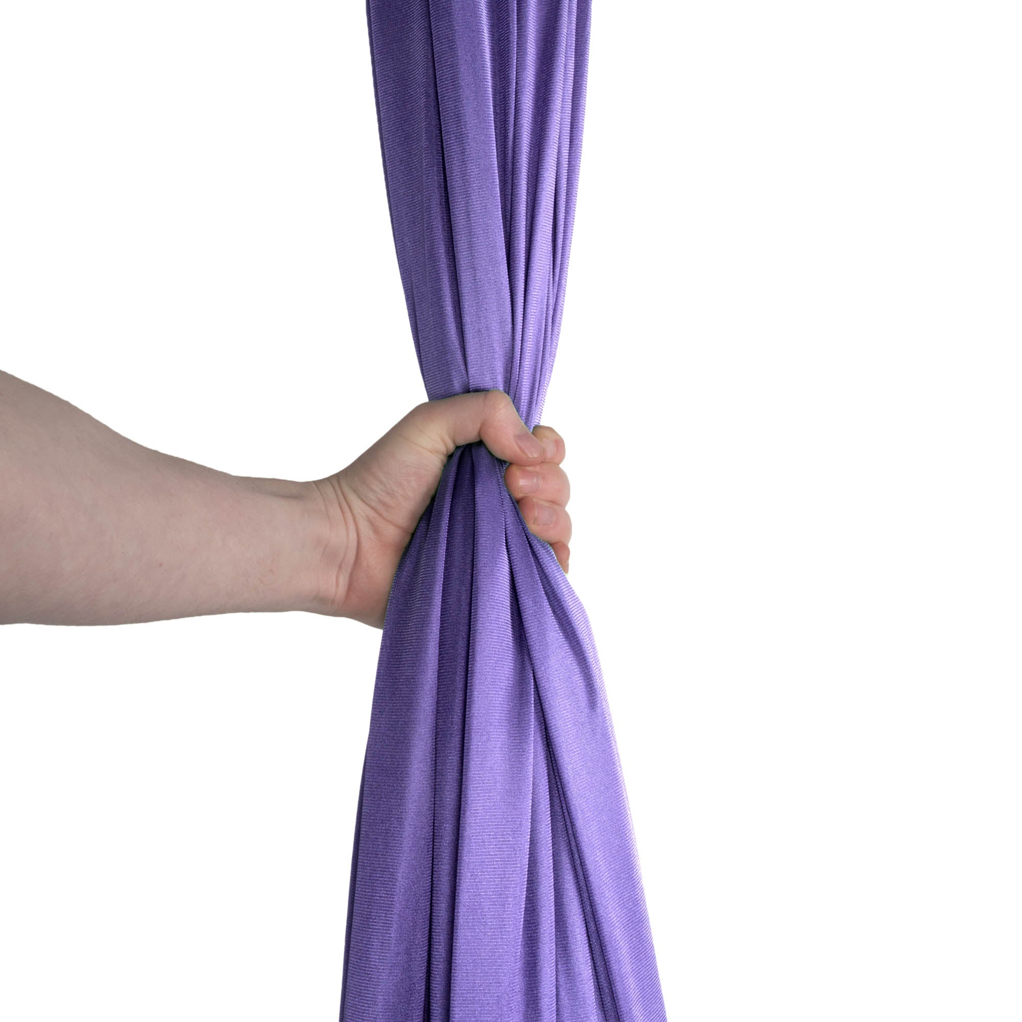 Purple silk in hand