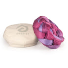 Purple ombre silk resting on eco bag