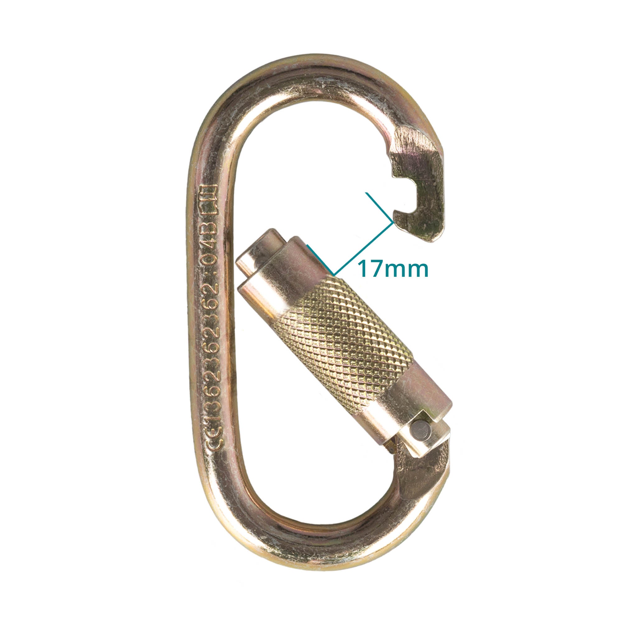 Prodigy double action carabiner gate measurement