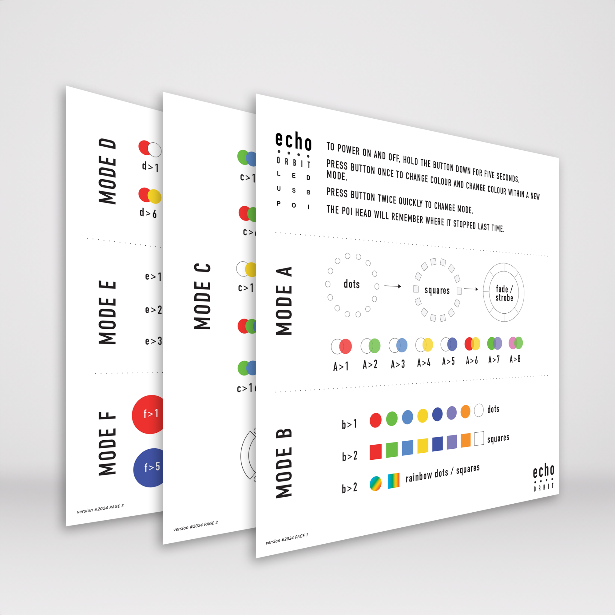 image of modes and instructions
