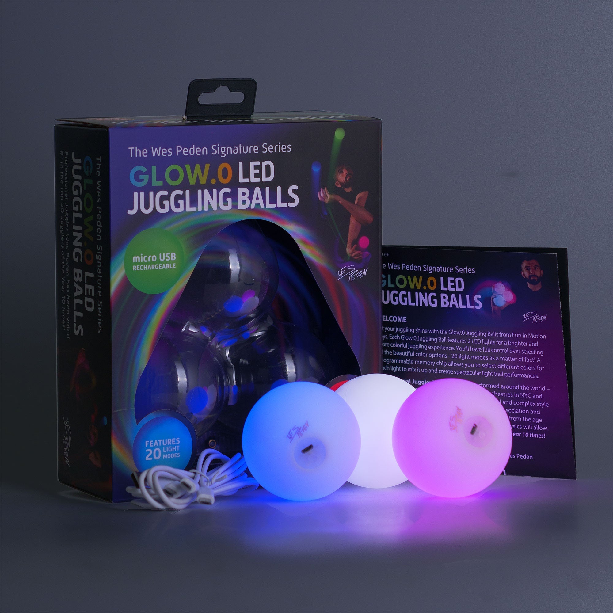 wes peden glow balls and box contents