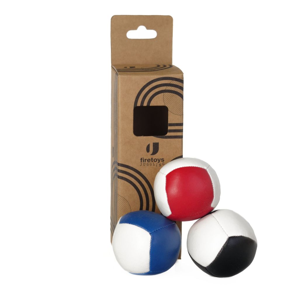 LEATHER Travel Bag! Professional Juggling Balls Set of 3 3x Pro Thud Juggling Balls Blue