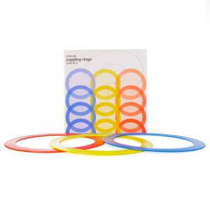 Status Juggling Rings - Set of 3 - Medium size (33cm) - Blue, Yellow, Red